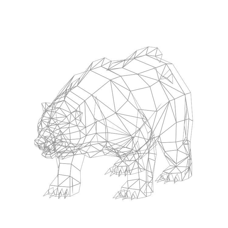 (Animal-0020) -3D-Canavar Ayı-Yaralı-sağ